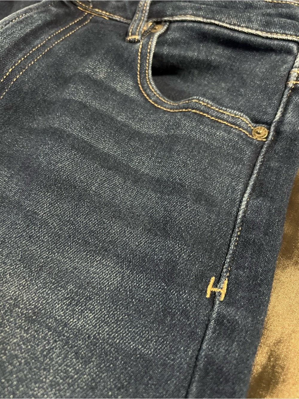 Hidden Los Angeles Straight  High Rise Dark Wash Denim Jeans Stretch Raw Hem 28 - Picture 10 of 13